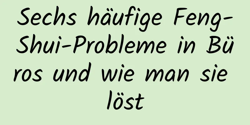 Sechs häufige Feng-Shui-Probleme in Büros und wie man sie löst