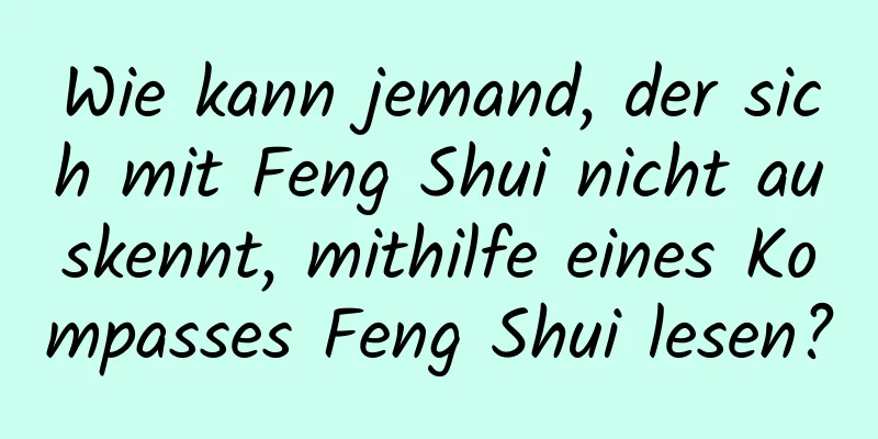 Wie kann jemand, der sich mit Feng Shui nicht auskennt, mithilfe eines Kompasses Feng Shui lesen?