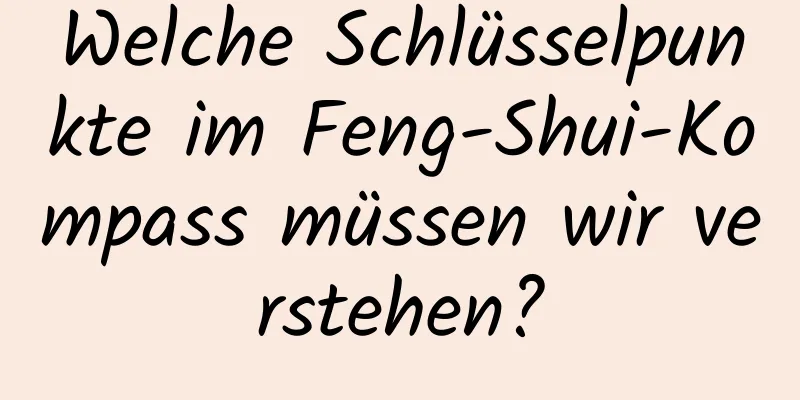 Welche Schlüsselpunkte im Feng-Shui-Kompass müssen wir verstehen?