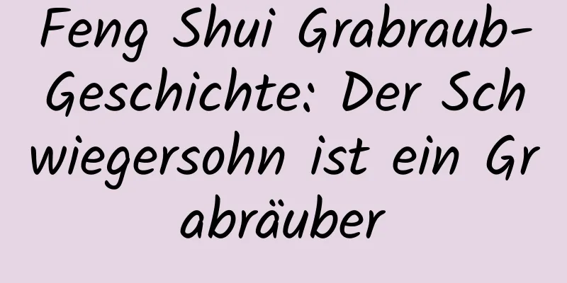 Feng Shui Grabraub-Geschichte: Der Schwiegersohn ist ein Grabräuber