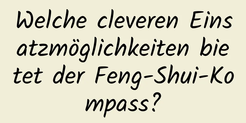 Welche cleveren Einsatzmöglichkeiten bietet der Feng-Shui-Kompass?