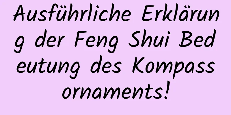 Ausführliche Erklärung der Feng Shui Bedeutung des Kompassornaments!