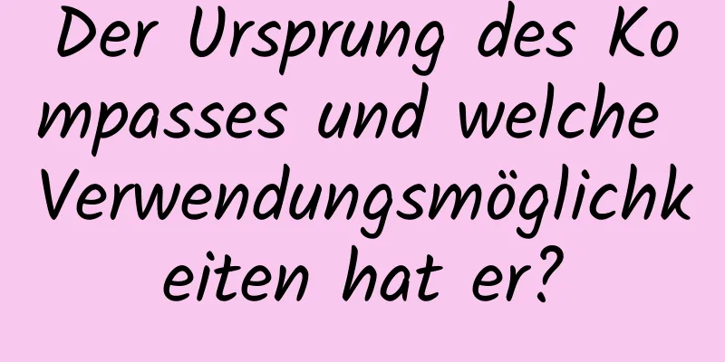 Der Ursprung des Kompasses und welche Verwendungsmöglichkeiten hat er?