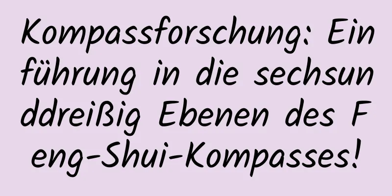 Kompassforschung: Einführung in die sechsunddreißig Ebenen des Feng-Shui-Kompasses!