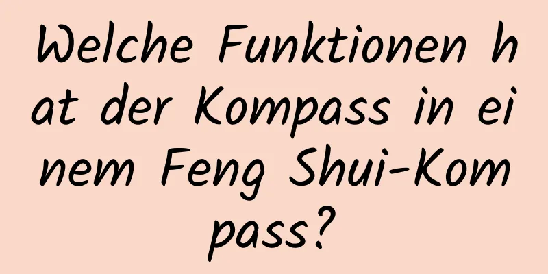 Welche Funktionen hat der Kompass in einem Feng Shui-Kompass?