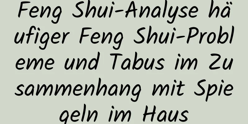 Feng Shui-Analyse häufiger Feng Shui-Probleme und Tabus im Zusammenhang mit Spiegeln im Haus