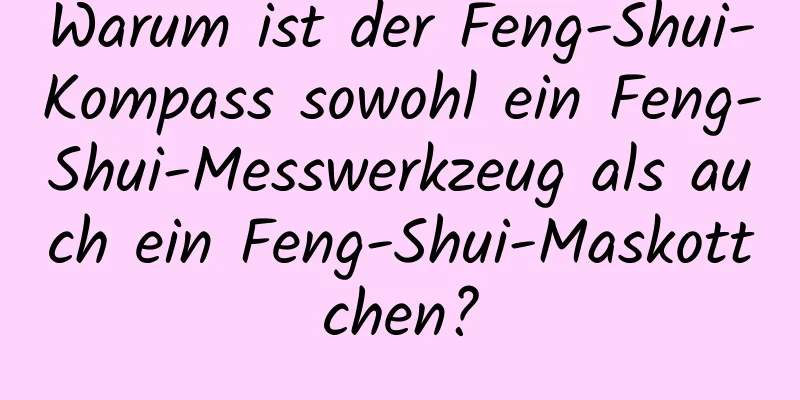 Warum ist der Feng-Shui-Kompass sowohl ein Feng-Shui-Messwerkzeug als auch ein Feng-Shui-Maskottchen?