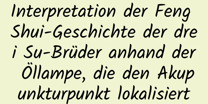 Interpretation der Feng Shui-Geschichte der drei Su-Brüder anhand der Öllampe, die den Akupunkturpunkt lokalisiert