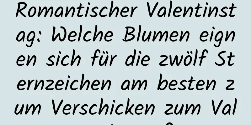 Romantischer Valentinstag: Welche Blumen eignen sich für die zwölf Sternzeichen am besten zum Verschicken zum Valentinstag?