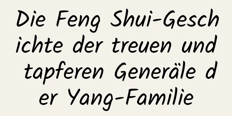 Die Feng Shui-Geschichte der treuen und tapferen Generäle der Yang-Familie