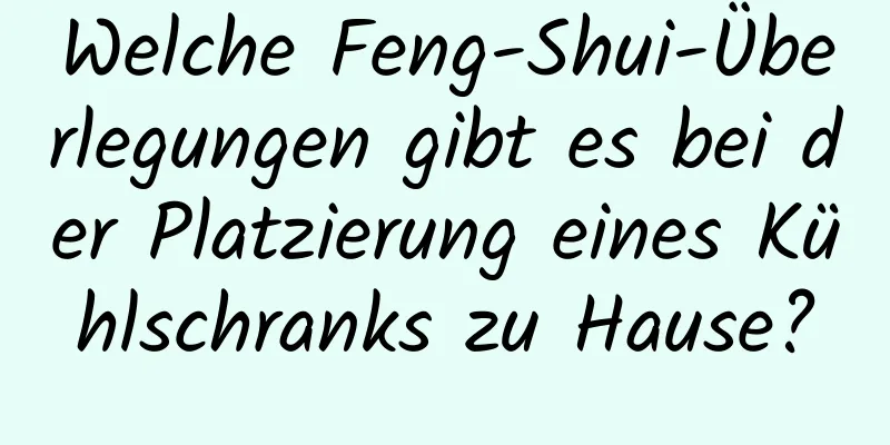 Welche Feng-Shui-Überlegungen gibt es bei der Platzierung eines Kühlschranks zu Hause?