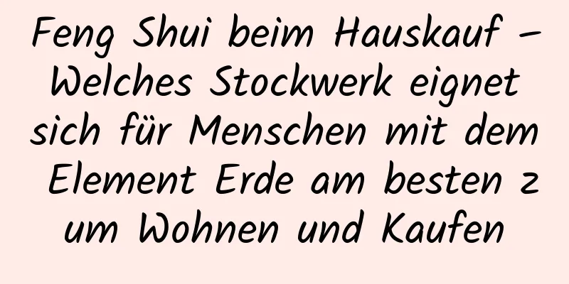 Feng Shui beim Hauskauf – Welches Stockwerk eignet sich für Menschen mit dem Element Erde am besten zum Wohnen und Kaufen