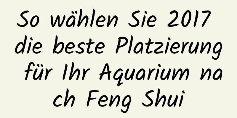 So wählen Sie 2017 die beste Platzierung für Ihr Aquarium nach Feng Shui