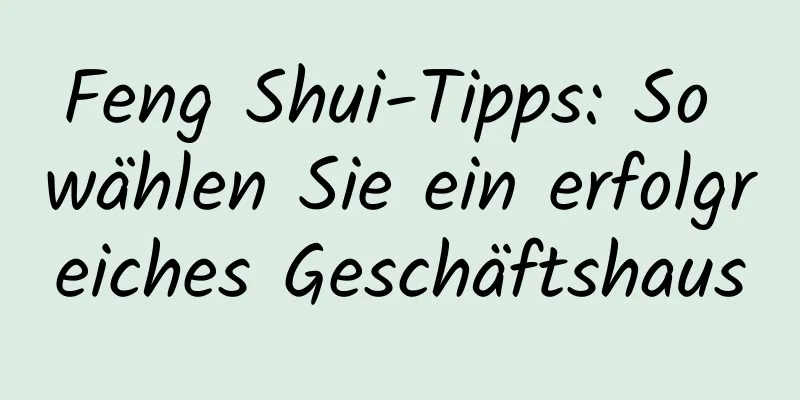 Feng Shui-Tipps: So wählen Sie ein erfolgreiches Geschäftshaus