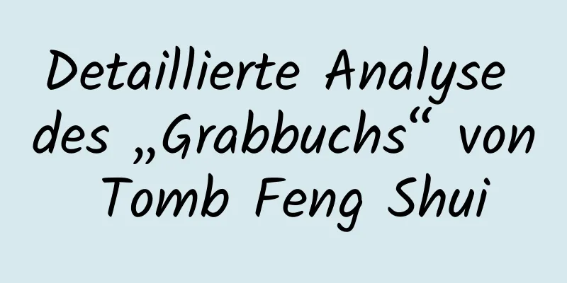 Detaillierte Analyse des „Grabbuchs“ von Tomb Feng Shui