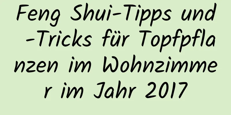 Feng Shui-Tipps und -Tricks für Topfpflanzen im Wohnzimmer im Jahr 2017