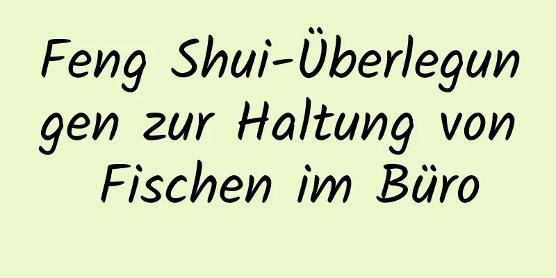 Feng Shui-Überlegungen zur Haltung von Fischen im Büro