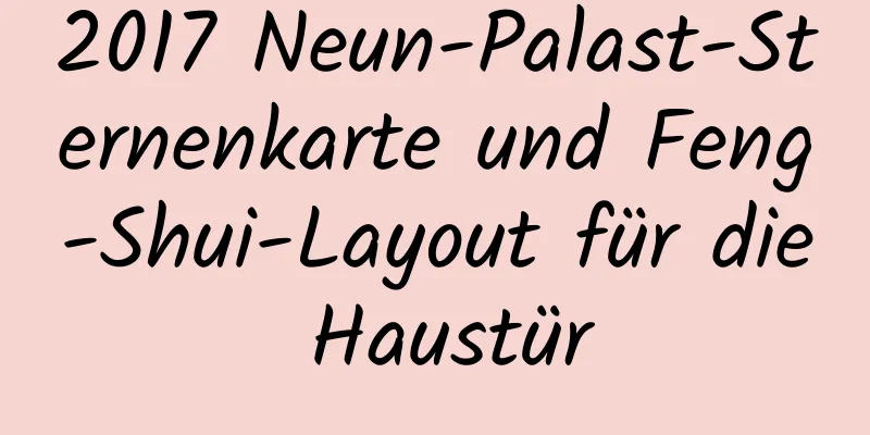 2017 Neun-Palast-Sternenkarte und Feng-Shui-Layout für die Haustür