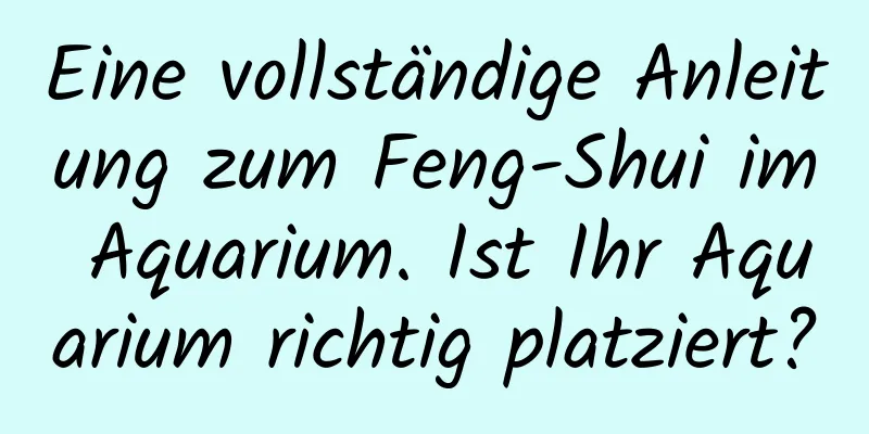 Eine vollständige Anleitung zum Feng-Shui im ​​Aquarium. Ist Ihr Aquarium richtig platziert?