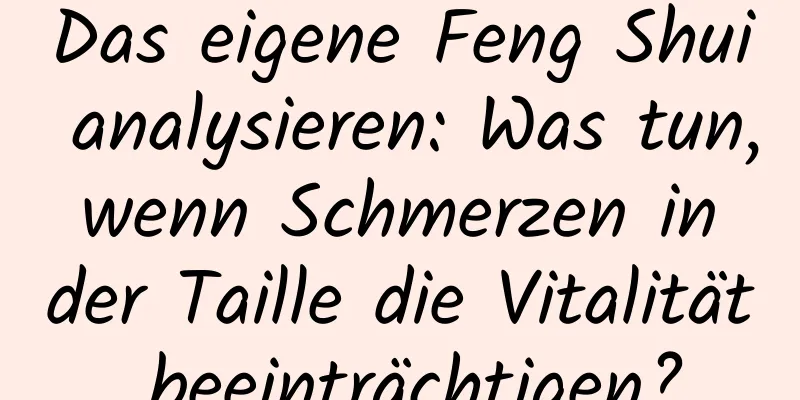 Das eigene Feng Shui analysieren: Was tun, wenn Schmerzen in der Taille die Vitalität beeinträchtigen?