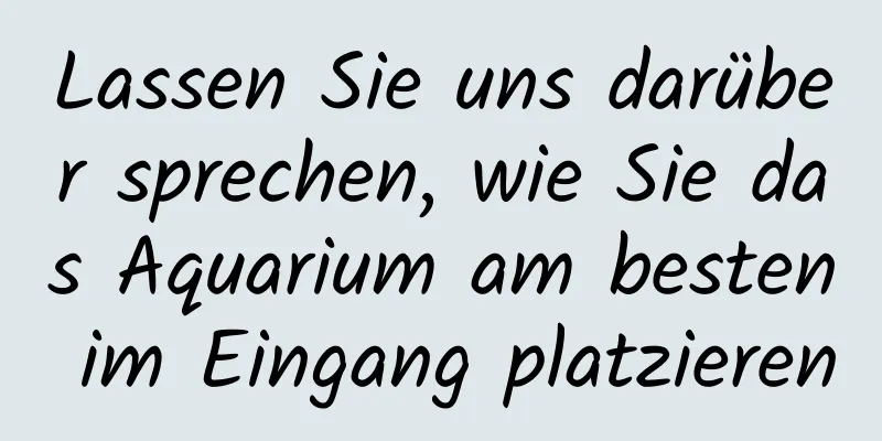 Lassen Sie uns darüber sprechen, wie Sie das Aquarium am besten im Eingang platzieren