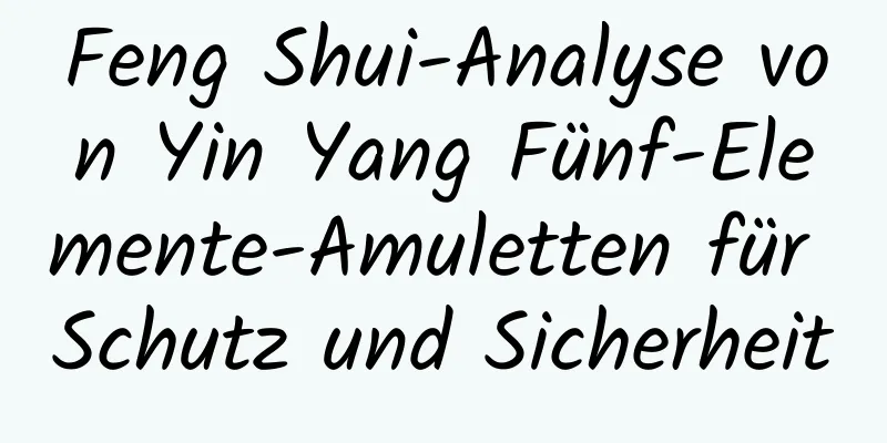 Feng Shui-Analyse von Yin Yang Fünf-Elemente-Amuletten für Schutz und Sicherheit