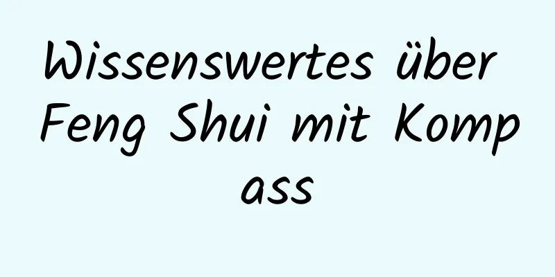 Wissenswertes über Feng Shui mit Kompass