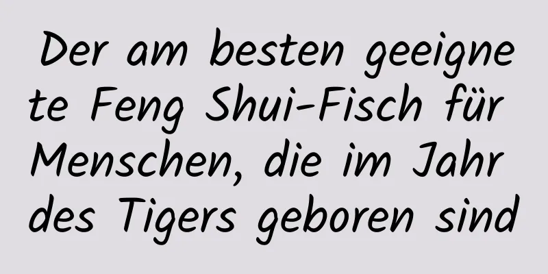 Der am besten geeignete Feng Shui-Fisch für Menschen, die im Jahr des Tigers geboren sind