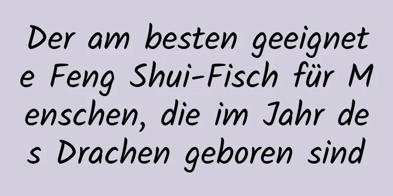 Der am besten geeignete Feng Shui-Fisch für Menschen, die im Jahr des Drachen geboren sind