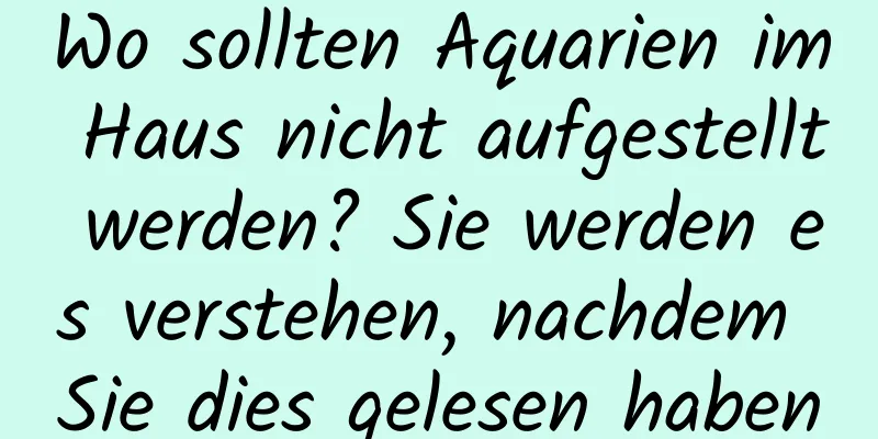 Wo sollten Aquarien im Haus nicht aufgestellt werden? Sie werden es verstehen, nachdem Sie dies gelesen haben