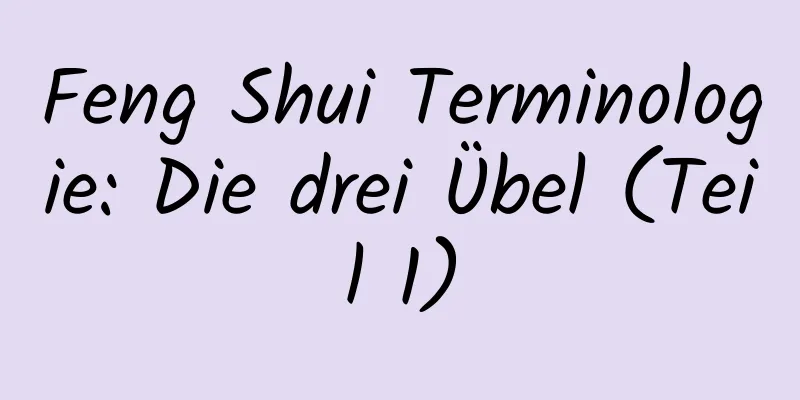 Feng Shui Terminologie: Die drei Übel (Teil 1)