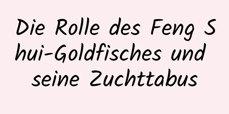 Die Rolle des Feng Shui-Goldfisches und seine Zuchttabus